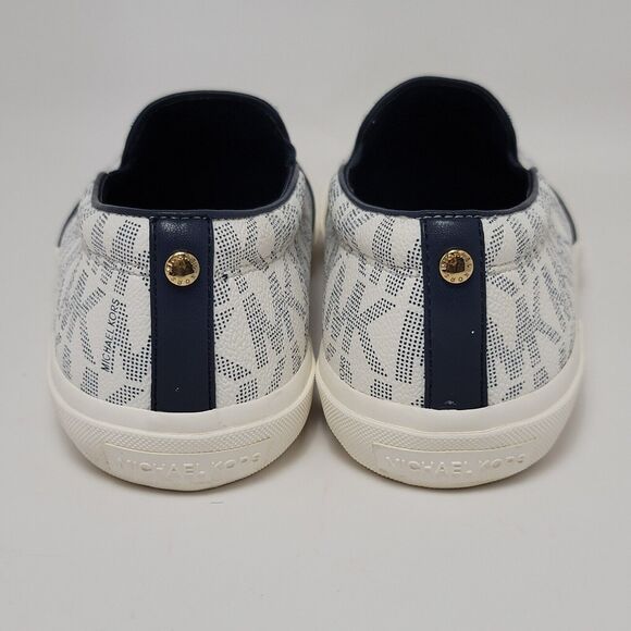 Michael Kors Boerum Double Gore MK Signature Logo Print PVC Slip On Shoe Size 9M - Picture 2 of 11